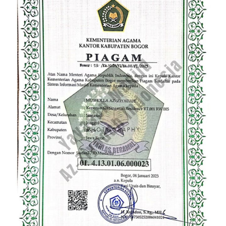 Raih Amal Jariyah Bantu Bangun Musholla AzZiyadah Yang Hampir 3