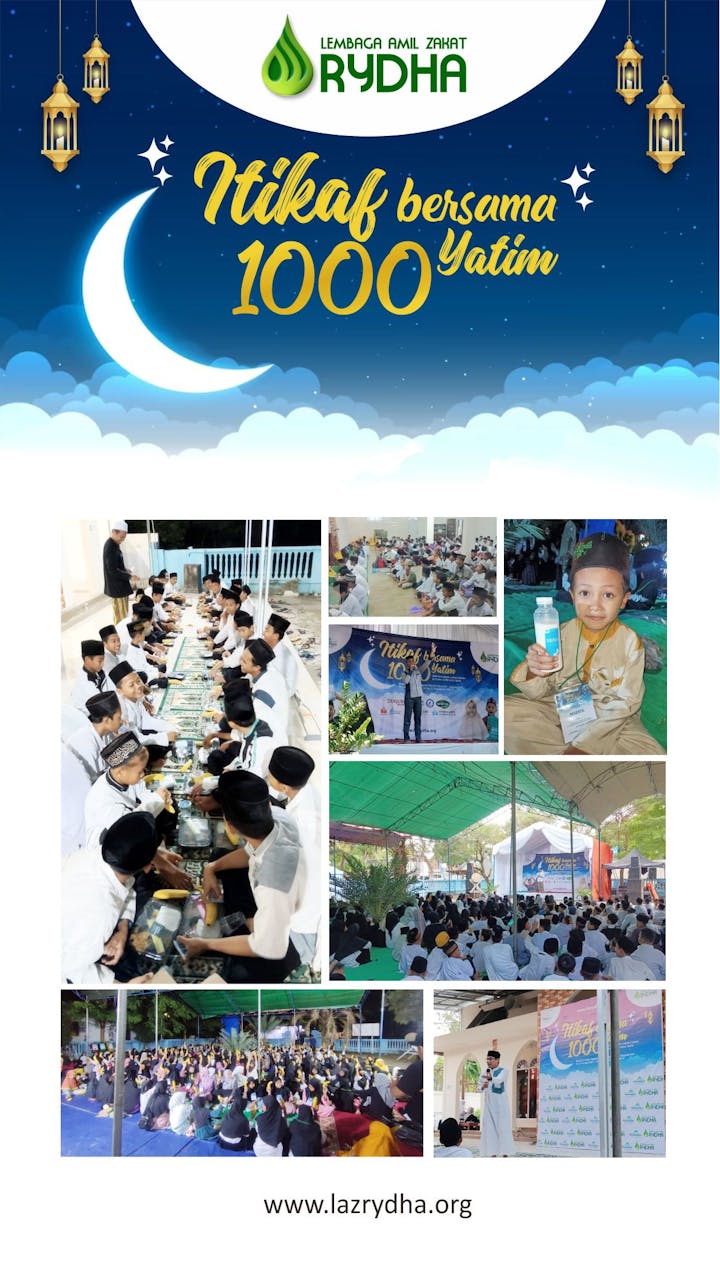 Itikaf bersama 1000 Yatim LAZ RYDHA Ramadhan