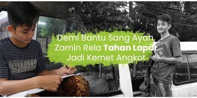 Demi Bantu Sang Ayah, Zamin Rela Tahan Lapar Jadi Kernet Angkot