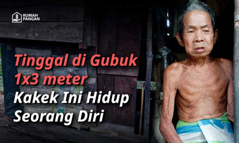 Rumah terbakar habis, Kakek Umpua Terpaksa Tinggal di Gubuk Sempit