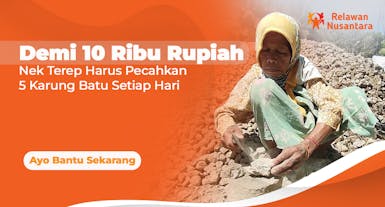Bantu Lansia Pemecah Batu Bertahan Bisa Makan