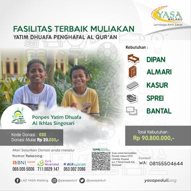 MULIAKAN ANAK YATIM DHUAFA PENGHAFAL AL QURAN