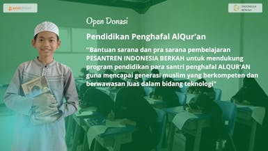 DONASI PENDIDIKAN SARANA & PRASARANA SANTRI PENGAHAFAL ALQUR'AN