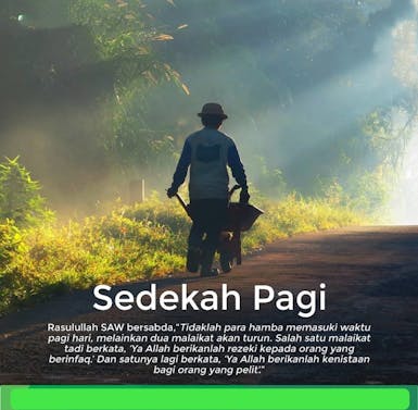 Raih keberkahan Rizki dengan Sedekah pagi