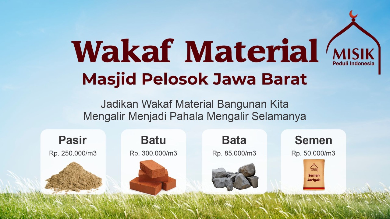Wakaf Masjid Kekalkan Harta dengan Jariyah Material