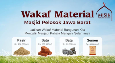 Wakaf Masjid Kekalkan Harta dengan Jariyah Material