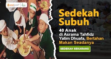 Makan Seadanya, Bantu 40 Anak Yatim Dhuafa Bertahan