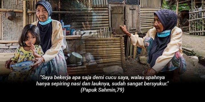 Kisah Pilu Nenek dan Cucu Yatimnya Sering Makan Nasi Aking