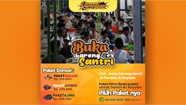 Buka Bareng Santri Pondok Ar Royyan