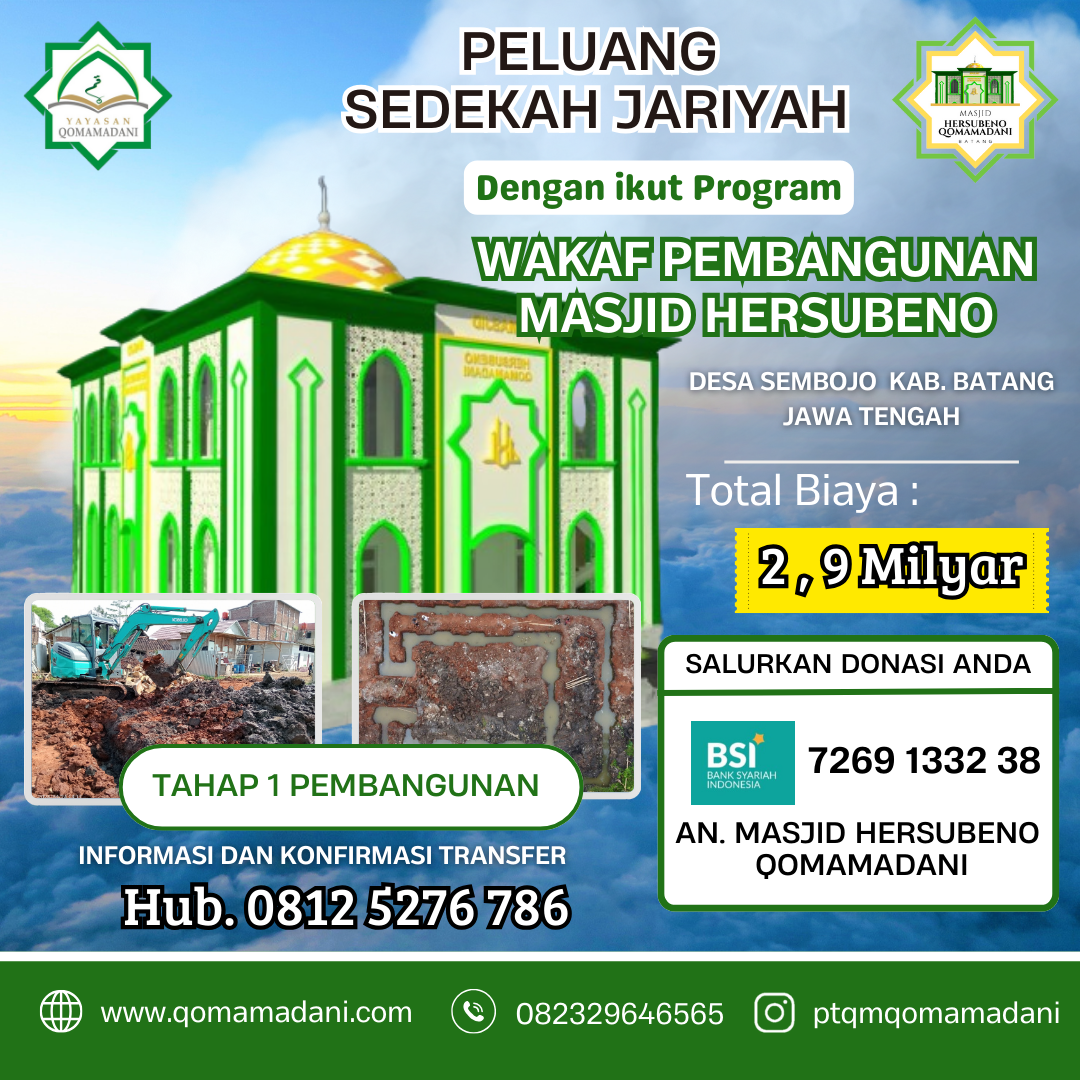 Bangun Masjid Impian Santri Tahfidz Qomamadani