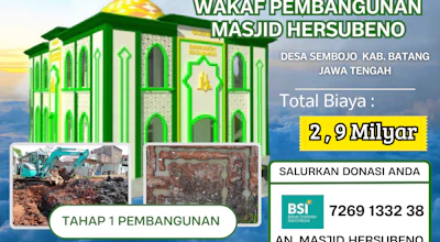 Bangun Masjid Impian Santri Tahfidz Qomamadani