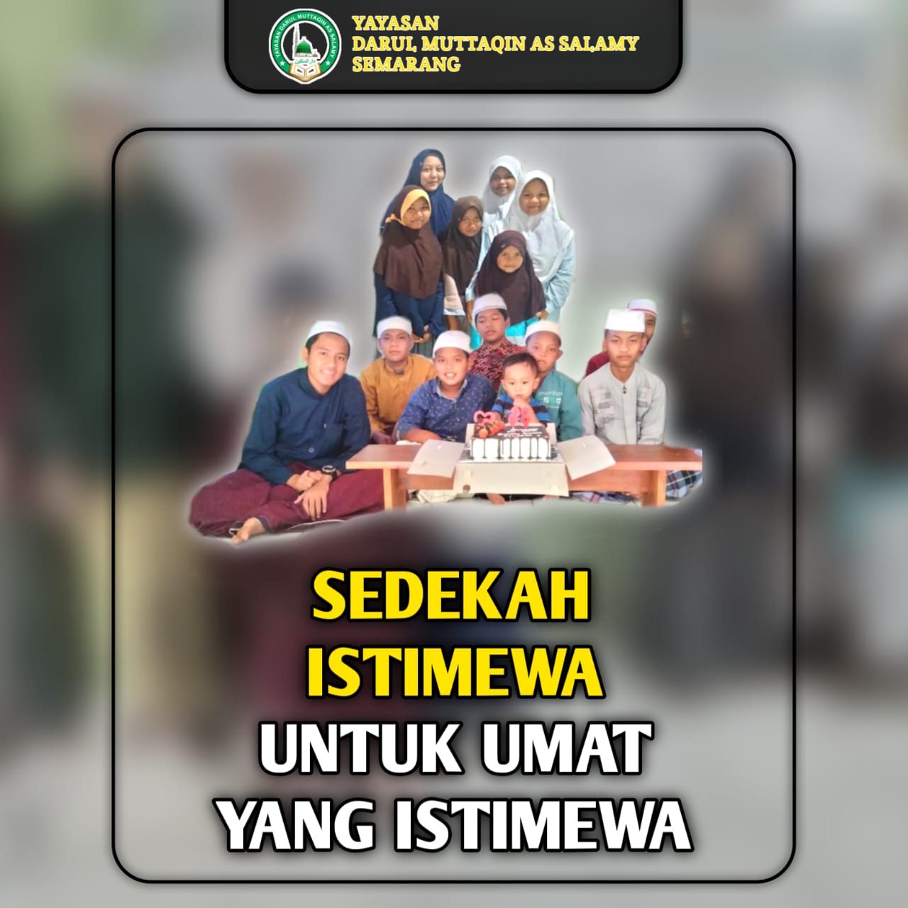 Sedekah bantu anak yatim di panti asuhan