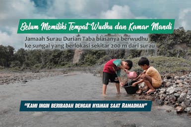 Yuk Sediakan Tempat Wudhu Nyaman untuk Jamaah Surau Durian Taba