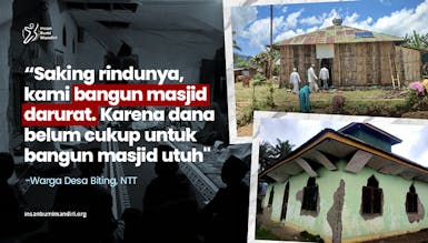 Dirikan Masjid untuk 600 Muslim di Desa Biting, NTT