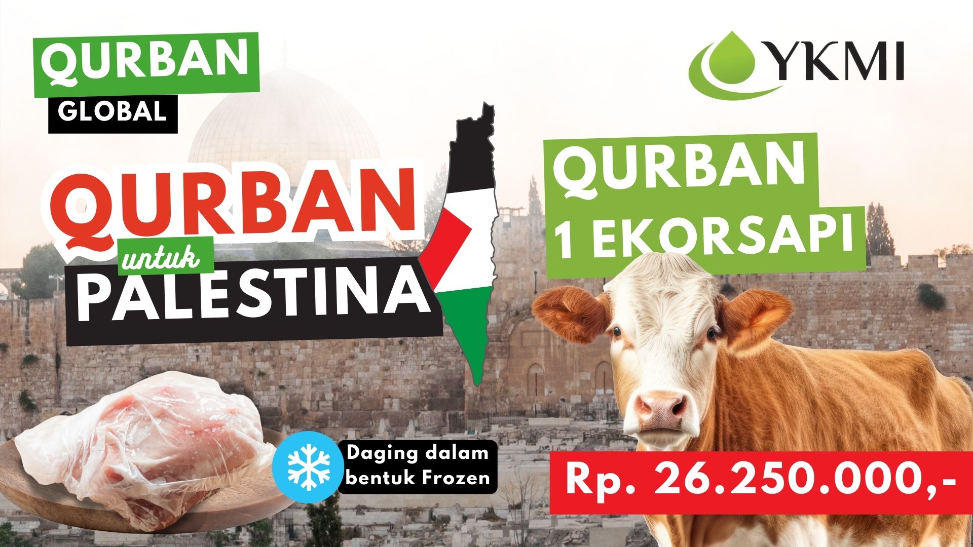 Qurban 1 Ekor Sapi untuk Palestina
