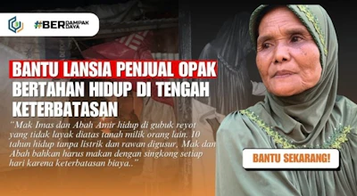 Hidup di Gubuk Rawan Gusur! Bantu Sepasang Lansia Penjual Opak Bertahan Hidup