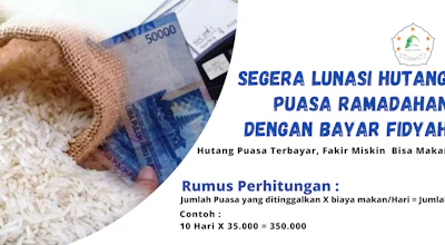 Lunasi Hutang Puasa Ramadhan Dengan Bayar Fidyah