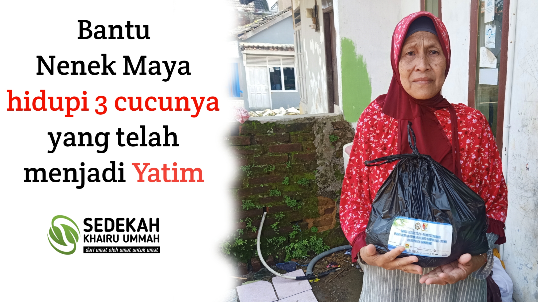 3 cucunya telah menjadi yatim, nenek maya berjuang sendiri