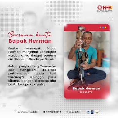 Bantu Kaki Palsu Harapan Pak Herman