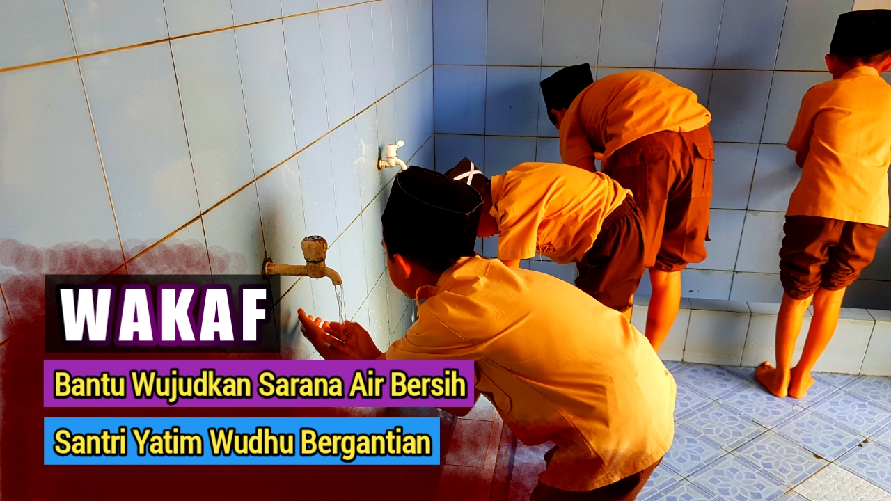 Wakaf Sarana Air Bersih, Santri Wudhu Bergantian Pakai  Air Keruh
