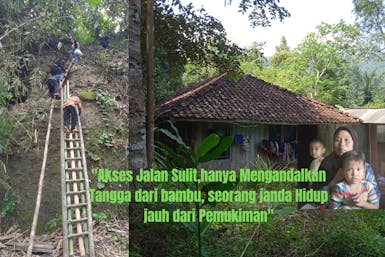 Lansia & Cucunya tinggal dibawah jurang jauh dari pemukiman