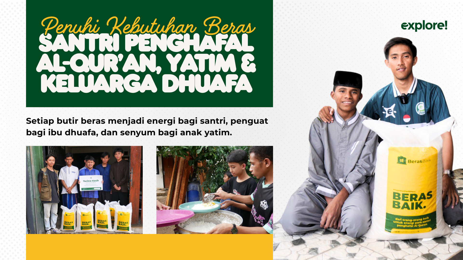 Infaq Satu Kilogram Beras untuk Menyambung Banyak Kehidupan⁣