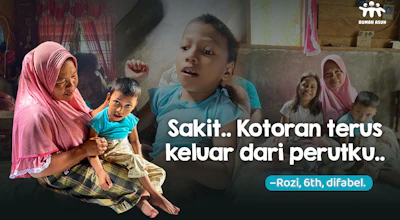 Rozi, Difabel Harus Operasi Penyakit Hirschsprung