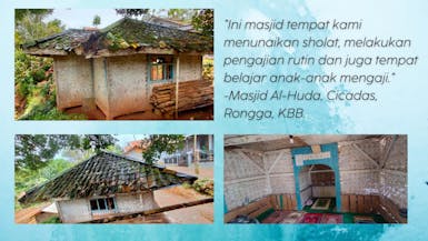 Renovasi Masjid Al-huda Rongga 32 Tahun berdiri lewat patungan petani