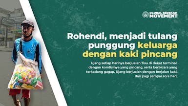 Rohendi, menjadi Tulang Punggung Keluarga Dengan Kaki Pincang