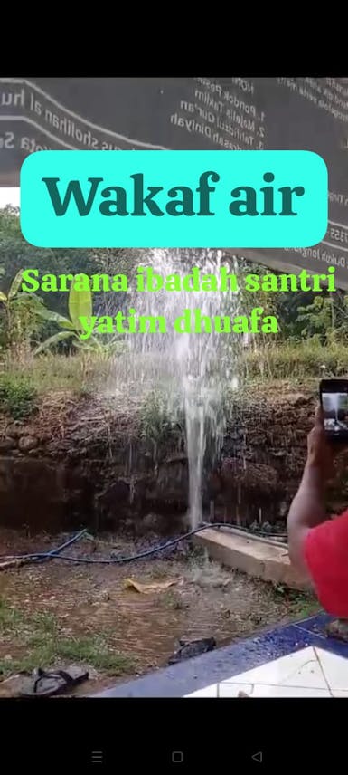 Wakaf air bersih untuk panti