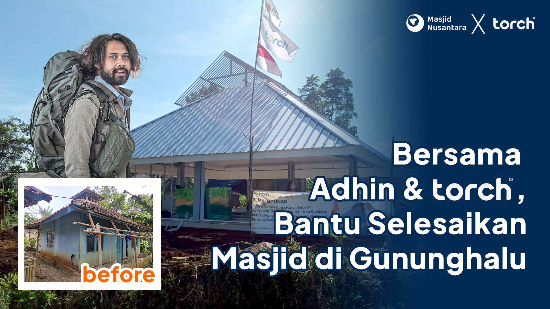 Nyaris Roboh! Bangun Masjid Pelosok Bareng Mas Adhin