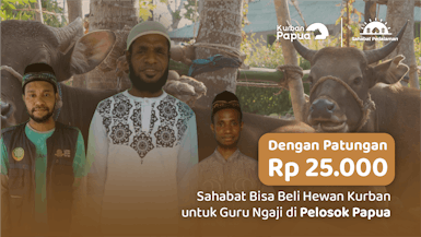 Patungan Kurban Untuk Guru Ngaji di Papua