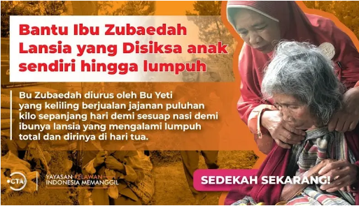 Ibunya Lumpuh, Bu Yeti Berjuang Sendirian Demi Ibu Panjang Umur
