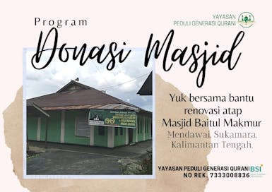 Donasi masjid, pembangunan masjid untuk santri dan masyarakat