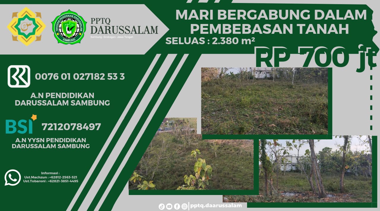 Yuk bantu Pembebasan Tanah Untuk Masjid dan Asrama Santri