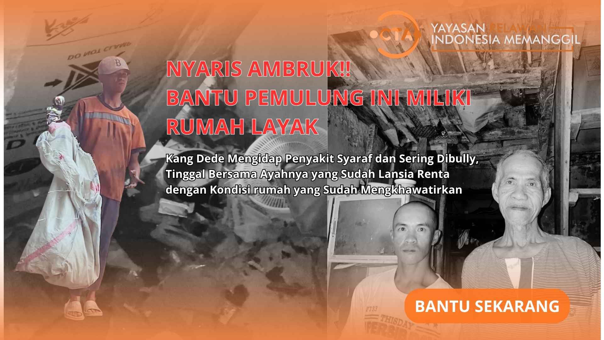 Nyaris Ambruk, Bantu Pemulung Ini Miliki Rumah Layak