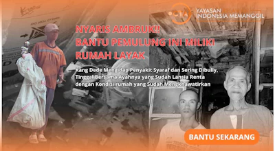 Nyaris Ambruk, Bantu Pemulung Ini Miliki Rumah Layak