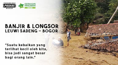 Bantu Korban Banjir dan Longsor Leuwi Sadeng, Bogor