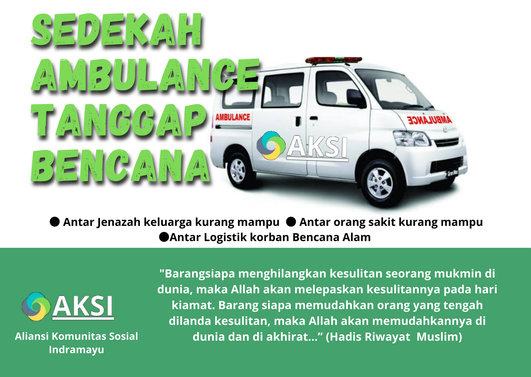 SEDEKAH AMBULANCE TANGGAP BENCANA