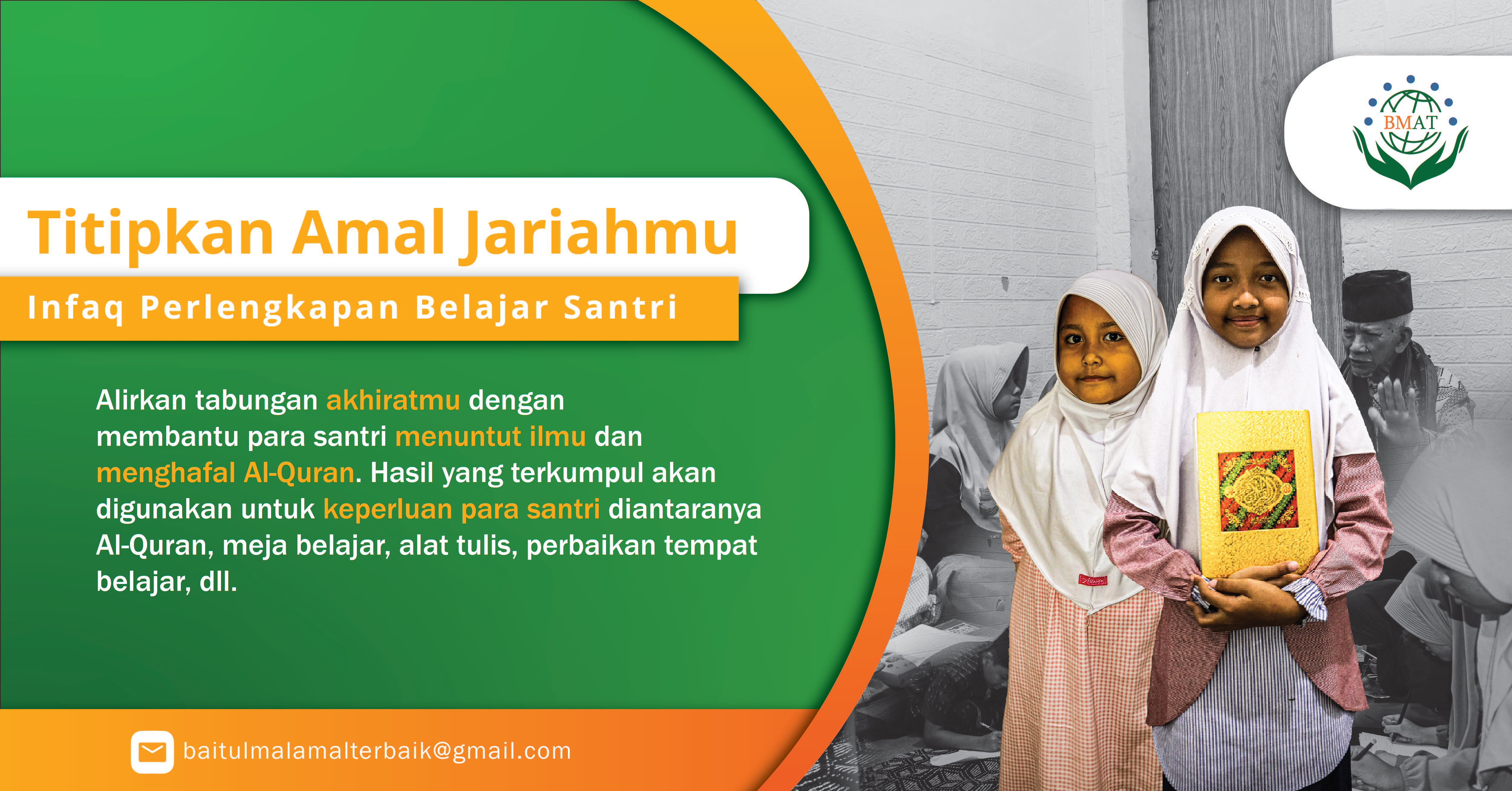 Titipkan Amal Jariahmu Infaq Perlengkapan Belajar Santri