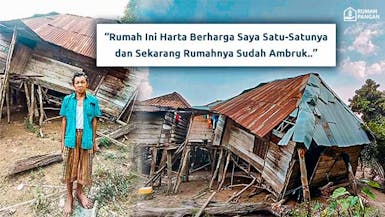 Sudah Ambruk, Bantu Pak Sak Roni Bangun Rumahnya Kembali