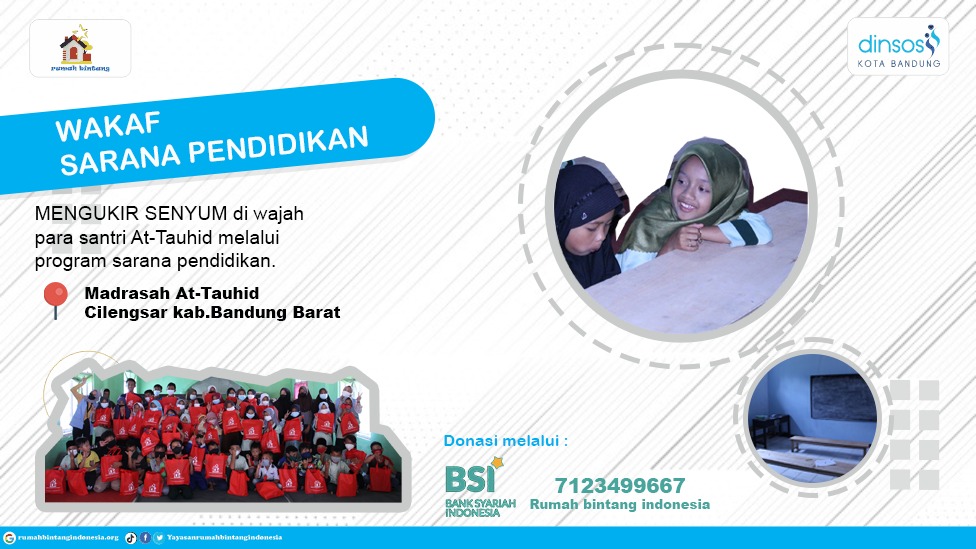 25ribu untuk Mewujudkan sarana belajar Madrasah At-Tauhid yang Layak