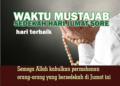 Sedekah jumat sore waktu mustajab