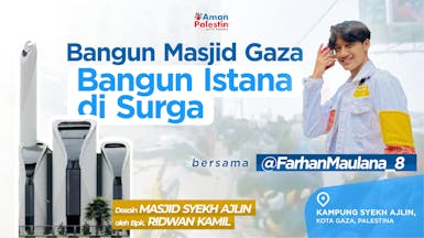 Wakaf Masjid Besar Pertama Di Gaza Bareng Farhan Maulana