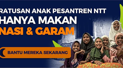Ratusan Anak Pesantren Hanya Makan Nasi & Garam