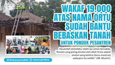 Wakaf 19.000/orang atas Nama Orang Tua, BERANI!
