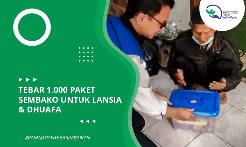 1.000 Tebar Paket Sembako Untuk Lansia dan Dhuafa