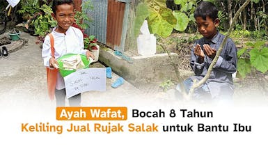 Ayah Wafat, Bocah 8 Tahun Jualan Salak tuk Bantu Sang Ibu