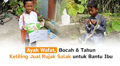 Ayah Wafat, Bocah 8 Tahun Jualan Salak tuk Bantu Sang Ibu