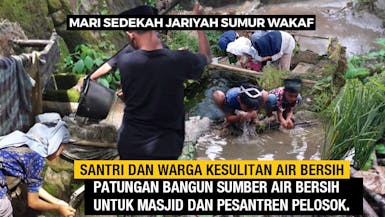 patungan bangun sumber air bersih untuk masjid di pelosok